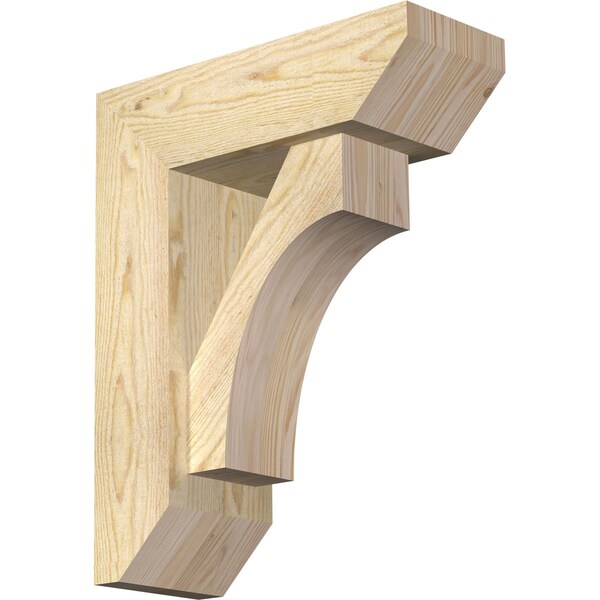 Ekena Millwork Westlake Slat Rough Sawn Bracket w/ Offset Brace, Douglas Fir, 6"W x 16"D x 20"H BKT0604X16X20WTL06RDF - main
